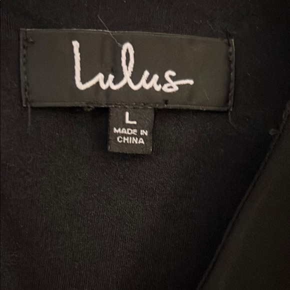 Lulu's Black V-Neck Bishop Sleeve  Party Girl Romper - Picture 3 of 9